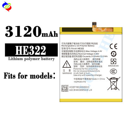 Remplacement de la batterie du téléphone A 3.85V 3120mAh Piles rechargeables Pour Nokia HE322