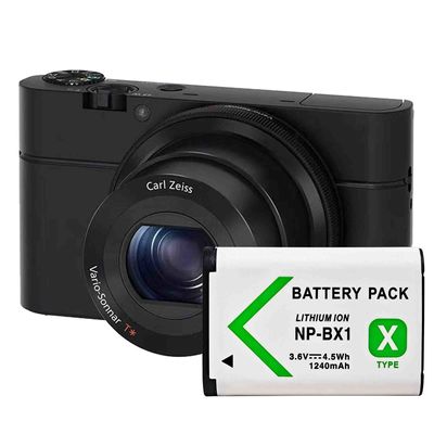 1240mAh 4.5V batterie rechargeable pour Sony DSC-RX100 DSC-WX500 DSC-HX400 ZV-1 Caméra