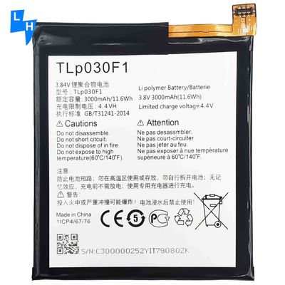 Batterie en polymère de 3000 mAh pour le BlackBerry DTEK60 TLP030F2 Système de téléphonie mobile modèle 6070