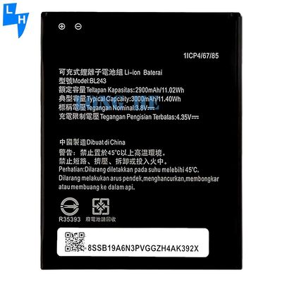 3.8V 2900Mah batterie au lithium BL243 pour le Lenovo Lemon K3 Note K50-T5 A7000 A5500 A5600 A7600