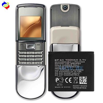 Batterie au lithium polymère noire BP-6X pour téléphone portable Nokia 8800 8860 Sirocco N73i NK8800