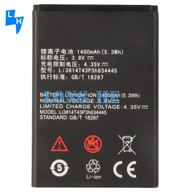 Batterie de téléphone portable de 1400 mAh rechargeable pour ZTE Blade L110 A112 V815W Li3814T43P3h634445