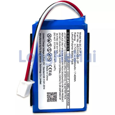 2000mAh batterie de haut-parleur de remplacement rechargeable pour JBL-Flip 2 2013 3.7V AEC653055-2P