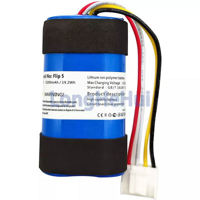 Batterie de haut-parleur rechargeable Li-polymère 1INR 19/66-2 ID1060-B pour JBL-Flip 5 3.7V 5200mah