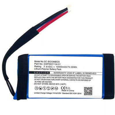 Puissante batterie de remplacement Li-polymère GSP0931134 01 haut-parleur pour JBL-BoomBox 7.4V 10000mAh