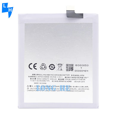 Meizu Meilan M1 BT50 batterie 3140mAh batterie de remplacement polymère au lithium rechargeable