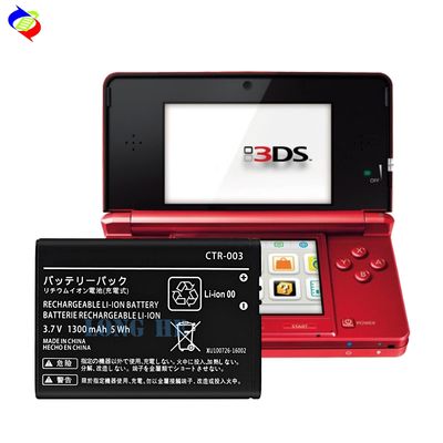 Nintendo 3DS CTR-003 Pack de batterie rechargeable au lithium-ion remplacement 1300mAh 3,7V Noir