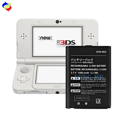 Batterie de 1400 mAh pour Nintendo 3DS Joueur de jeu rechargeable Protection à double circuits imprimés Noir