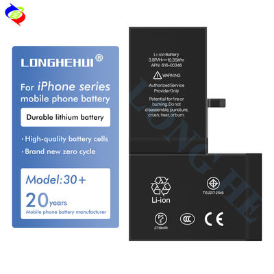 Batterie noire pour iPhone 5 5s 6 6s 6plus 6plus 7p 8 Plus X XR XS Max 100% de vie
