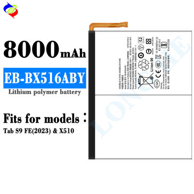 Batterie de tablette de 8000 mAh EB-BX516ABY Pour tablette s9 FE2023 X510 100% batterie de téléphone de santé