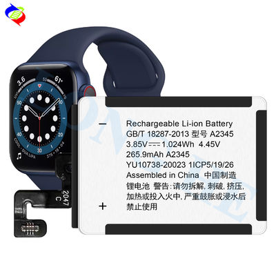 Batterie interne rechargeable au lithium-ion de l'iWatch A2345 pour la série 6 40 mm 3,85 V 265,9 mAh